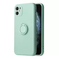 Vennus Silicone ring phone case with stand for iPhone 11 Pro, green