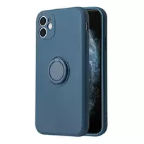 Vennus Silicone ring phone case with stand for iPhone 11 Pro, blue