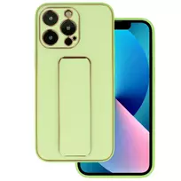 TEL PROTECT Leather luxury phone case with stand for iPhone 11 Pro, green