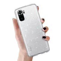 Toptel Crystal Glitter Case for Xiaomi Redmi Note 10/Note 10S/Poco M5S in Silver