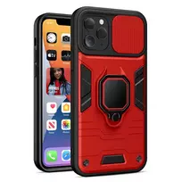 Toptel Ring Lens Case for Xiaomi Redmi 9 Red