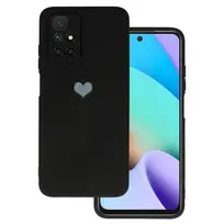 Vennus Silicone Heart Case for Xiaomi Redmi 10, black design