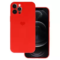 Vennus Silicone Heart phone case for iPhone 11 Pro, red (Design 1)