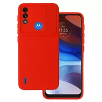 Toptel Camshield Soft for Motorola Moto E7 Power/E7i Power, Red