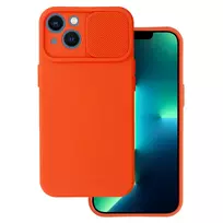 Toptel Camshield soft phone case for iPhone 14, orange (with camera lens protection)