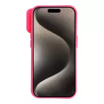 Toptel Camshield soft phone case for iPhone 15 Pro Max, pink (with camera lens protection)