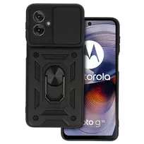 Toptel Slide Camera Armor Case for Motorola Moto G55 5G, Black