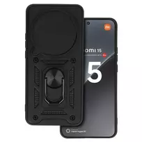 Toptel Slide Camera Armor Case for Xiaomi 15 Ultra 5G, Black