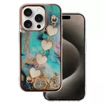 Toptel Trendy iPhone 15 Pro phone case in blue (Design 6)