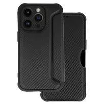 Toptel Razor Carbon book-style phone case for iPhone 14 Pro Max, black