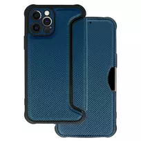 Toptel Razor Carbon book-style phone case for iPhone 12 Pro, navy