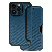 Toptel Razor Carbon book-style phone case for iPhone 14 Pro Max, navy