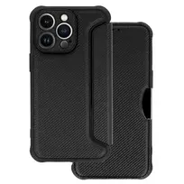 Toptel Razor Carbon Book Case for Xiaomi Redmi 14C, black