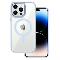 TEL PROTECT Magnetic Clear phone case with MagSafe support for iPhone 11 Pro Max, blue