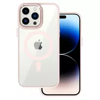 TEL PROTECT Magnetic Clear phone case with MagSafe support for iPhone 13 Pro, pink