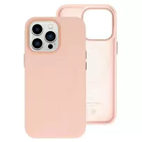 Toptel Leather phone case with MagSafe support for iPhone 15 Pro, pink