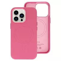 Toptel Leather phone case with MagSafe support for iPhone 15 Plus, pink