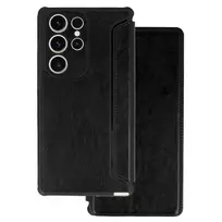 Toptel Razor Leather Book Case for Samsung Galaxy S23 Plus, black