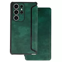 Toptel Razor Leather Book Case for Samsung Galaxy S23 Plus in dark green