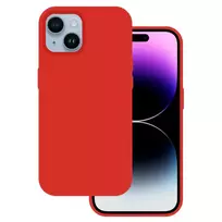 TEL PROTECT Premium red silicone phone case for iPhone 15 Plus