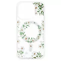 TEL PROTECT Flower phone case with MagSafe support for iPhone 15 Pro Max, multicolor