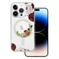 TEL PROTECT Flower phone case with MagSafe support for iPhone 16, multicolor