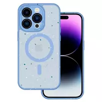 TEL PROTECT Magnetic Splash Frosted phone case for iPhone 15 Pro blue