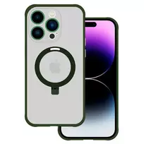 TEL PROTECT Magical phone case with stand and MagSafe support for iPhone 14 Pro green