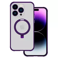 TEL PROTECT Magical phone case with stand and MagSafe support for iPhone 15 purple