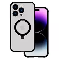 TEL PROTECT Magical phone case with stand and MagSafe support for iPhone 15 Plus, black