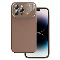 Toptel Soft Silicone Lens phone case for iPhone 15 Plus brown