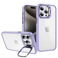 TEL PROTECT Kickstand phone case with stand for iPhone 15 Pro Max purple