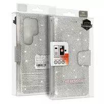 Toptel Glitter MagSafe Book Case for Samsung Galaxy S23 Plus in silver