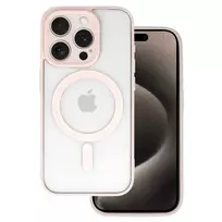 Toptel Acrylic Color phone case with MagSafe support for iPhone 16 Pro pink