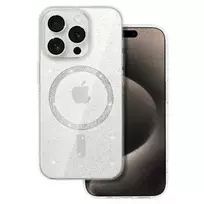 Toptel Glitter MagSafe Case for Samsung Galaxy S25 Edge, transparent
