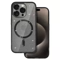 Toptel Glitter MagSafe Case for Samsung Galaxy S25 Edge, black clear