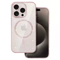 Toptel Glitter MagSafe Case for Samsung Galaxy S25 Edge in pink clear