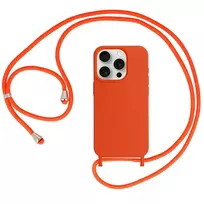 Toptel Strap Silicone phone case for iPhone 15 Plus orange