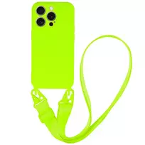 Toptel Silicone strap phone case for iPhone 12 Pro, green