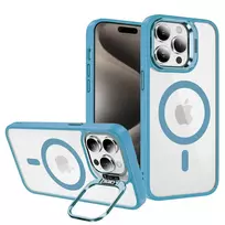 TEL PROTECT Kickstand phone case with stand and MagSafe support for iPhone 13 Pro, blue