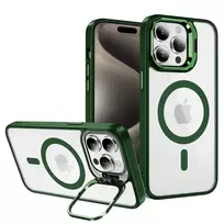 TEL PROTECT Kickstand phone case with stand and MagSafe support for iPhone 13 Pro, green
