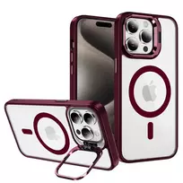 TEL PROTECT Kickstand phone case with stand and MagSafe support for iPhone 13 Pro Max, red