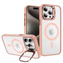 TEL PROTECT Kickstand phone case with stand and MagSafe support for iPhone 14 Pro Max pink