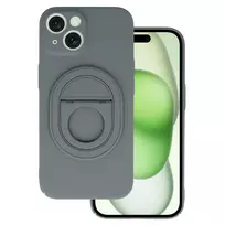 TEL PROTECT Magnetic Ellipse phone case for iPhone 15 Plus, gray