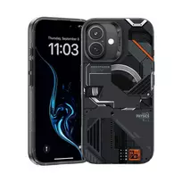 Benks Magnetic Mecha Series phone case for iPhone 16 Plus, black