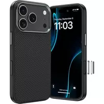 Benks Magnetic Armor Pro Kevlar Case Metal Frame 600D phone case for iPhone 17 Pro black