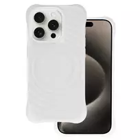TEL PROTECT Wave phone case with MagSafe support for iPhone 15 Pro Max, white