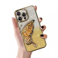 TEL PROTECT Butterfly Water phone case for iPhone 15 Pro Max gold