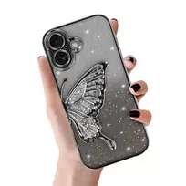 TEL PROTECT Butterfly Water phone case for iPhone 17 silver