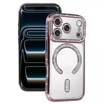 Toptel Bling phone case with MagSafe support for iPhone 17 Pro, pink
